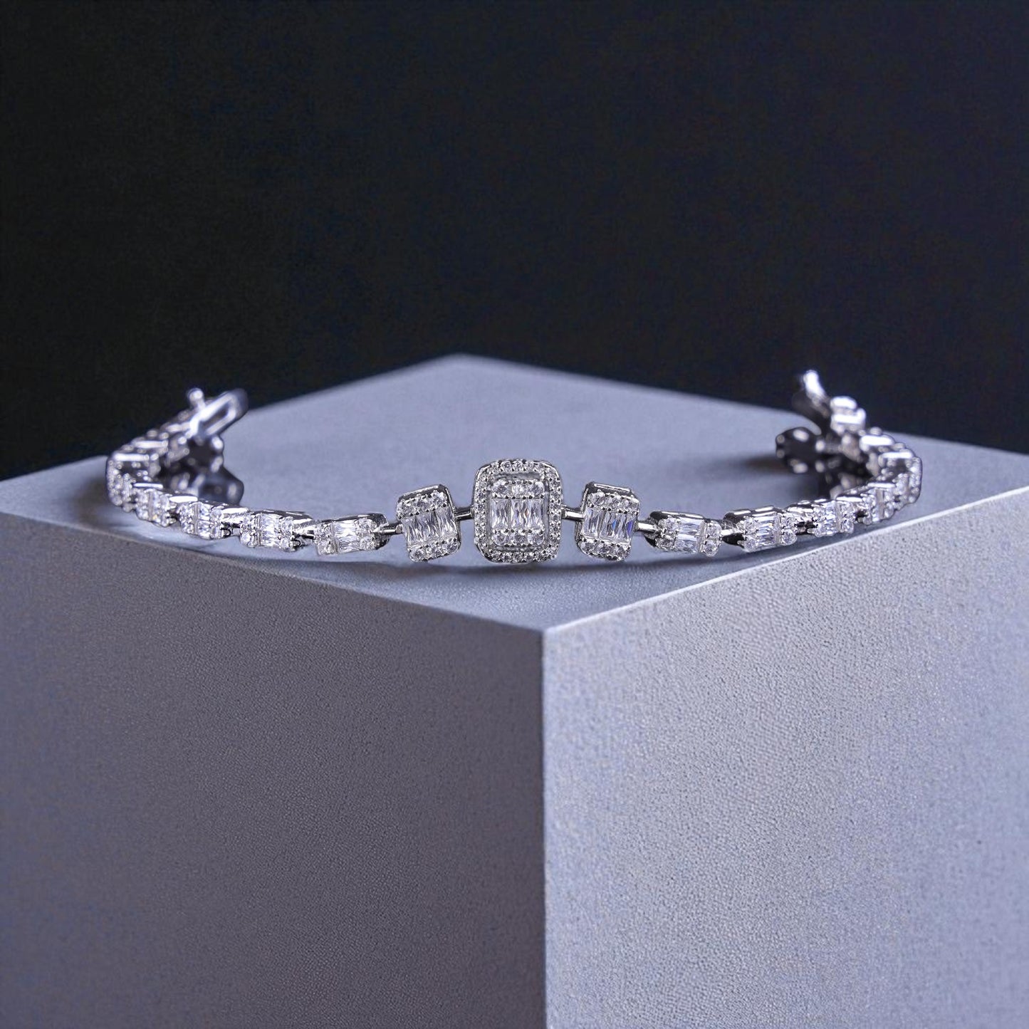 92.5 Emerald-Cut Bracelet
