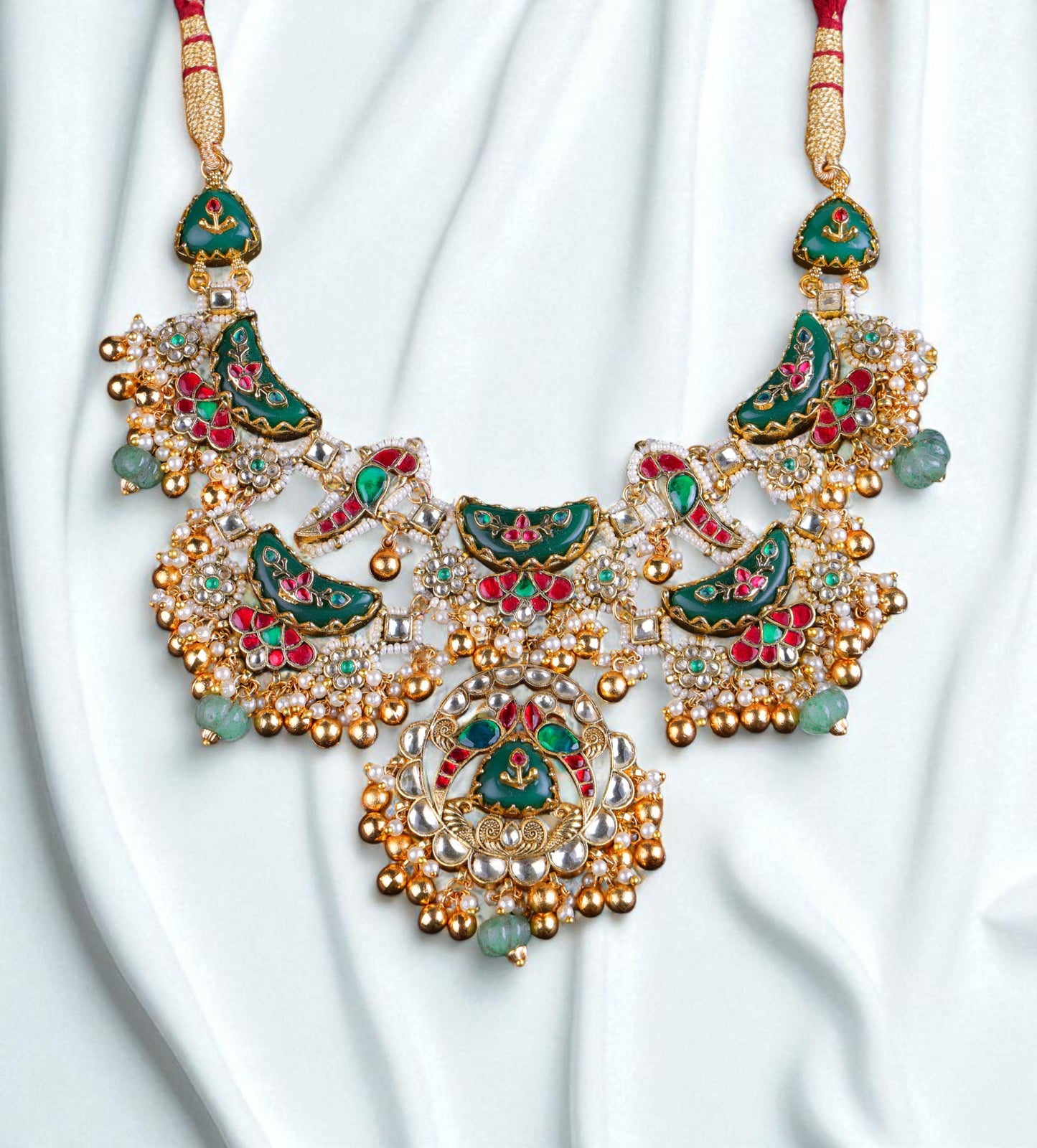 Silver Noor Enamel Choker