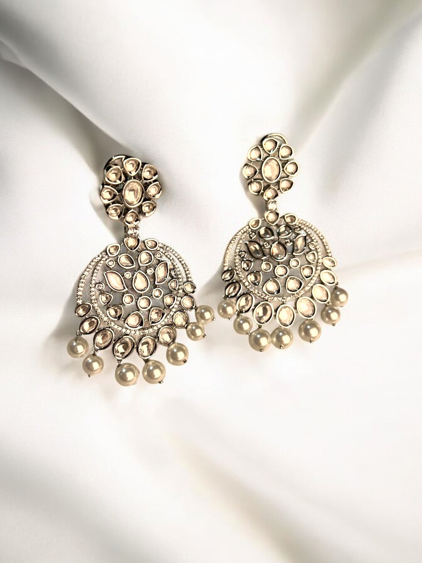Pearl Chandbali Earrings