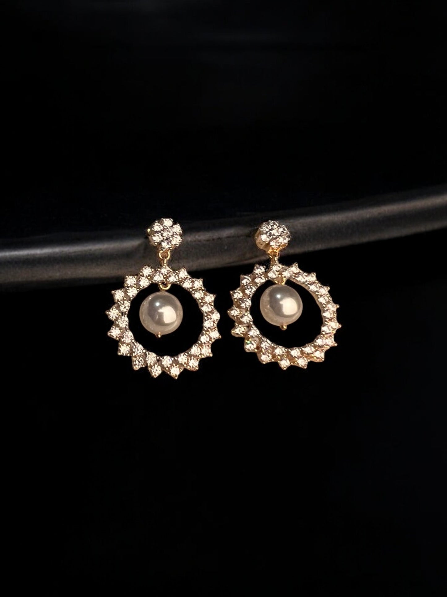 Pearl Halo Earrings