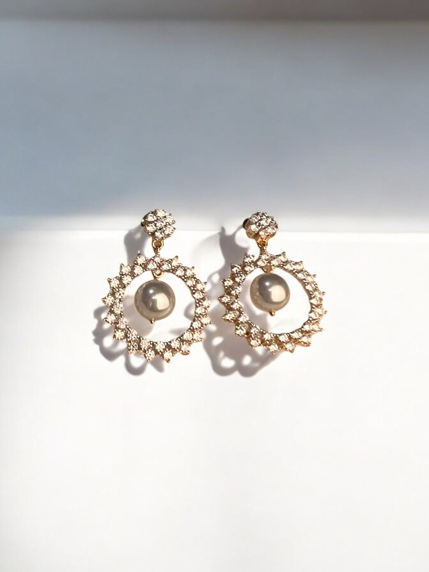 Pearl Halo Earrings