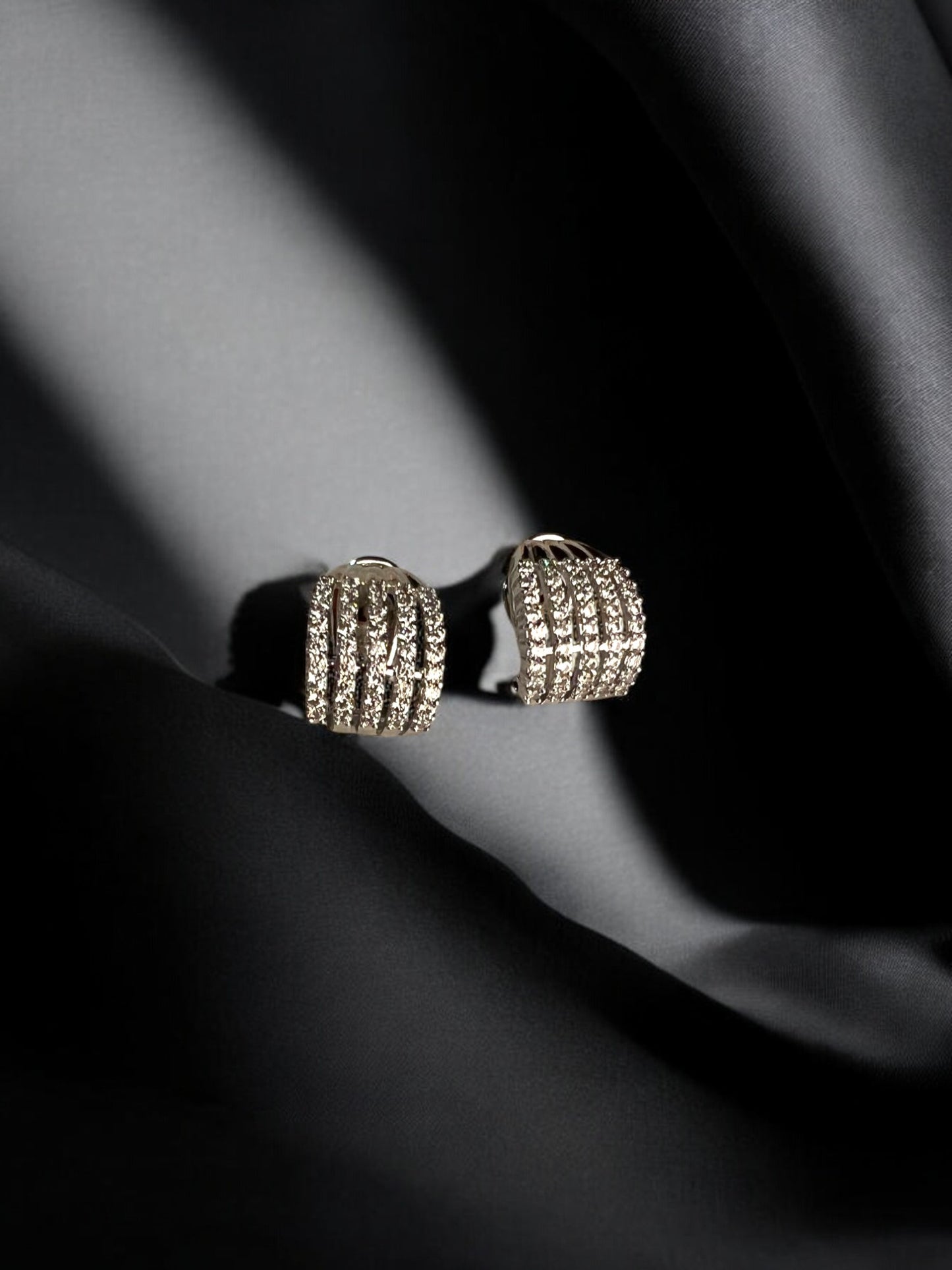 Pave Huggie Earrings