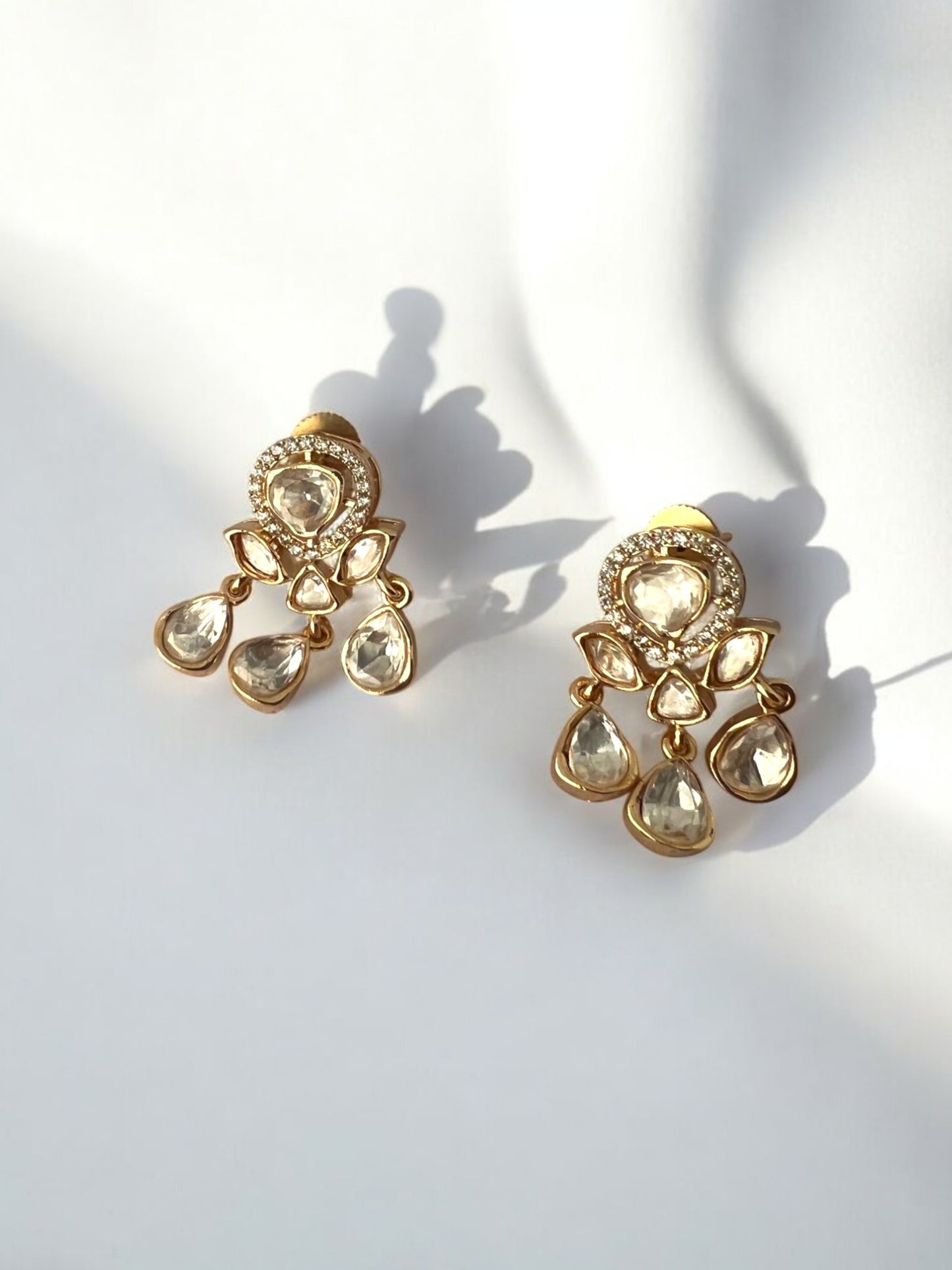 Classic Kundan Drop Earrings