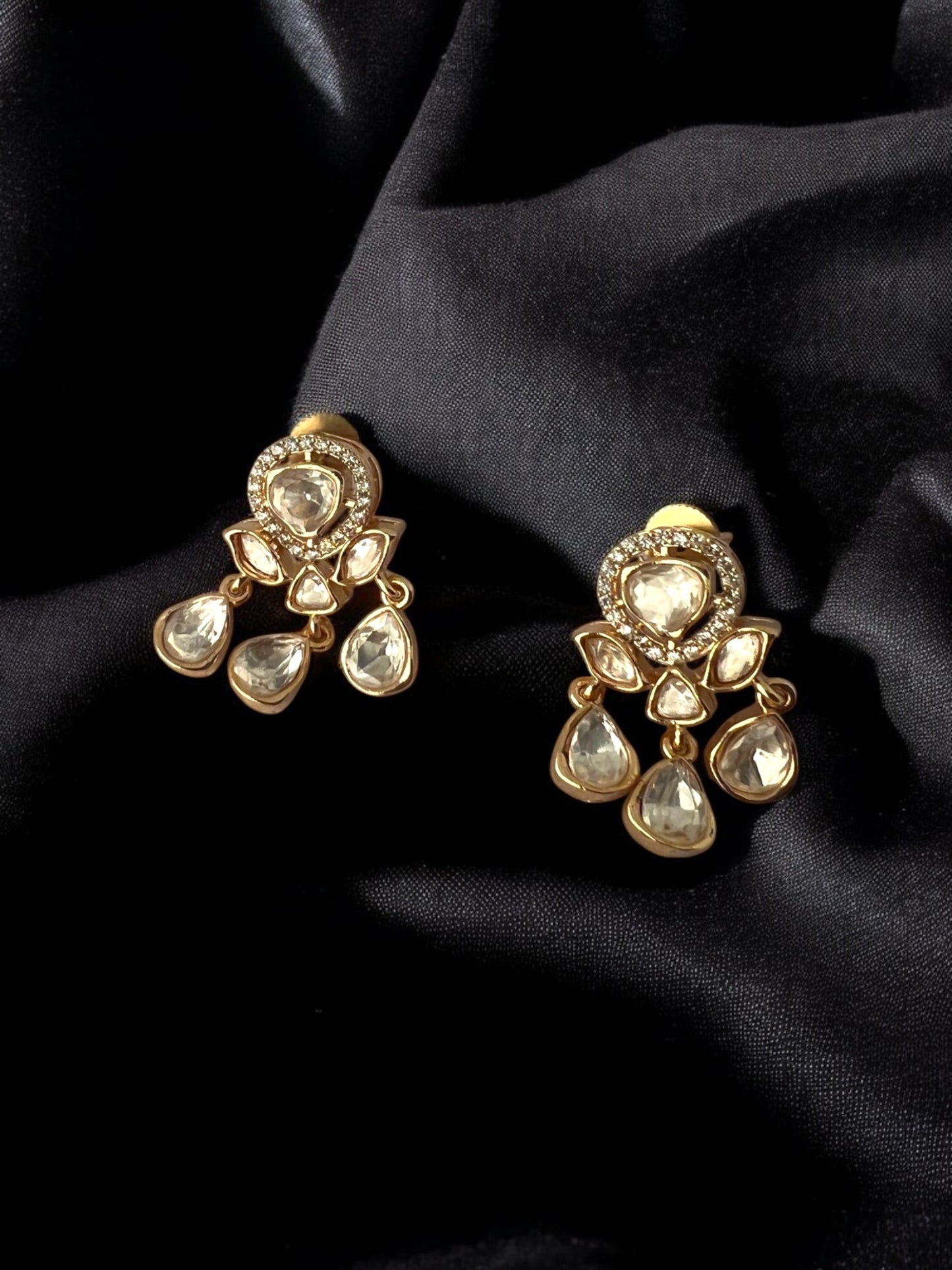Classic Kundan Drop Earrings