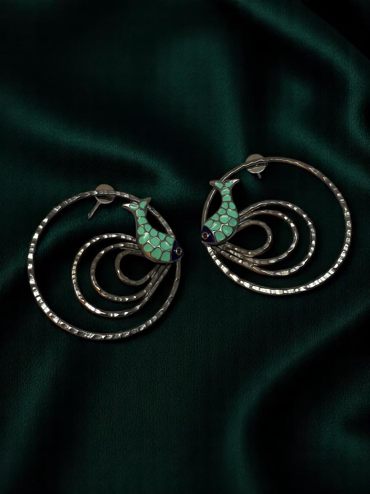 Aqua Spiral Hoops