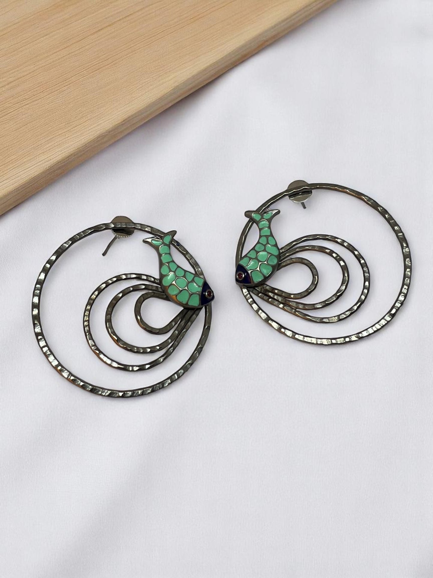 Aqua Spiral Hoops