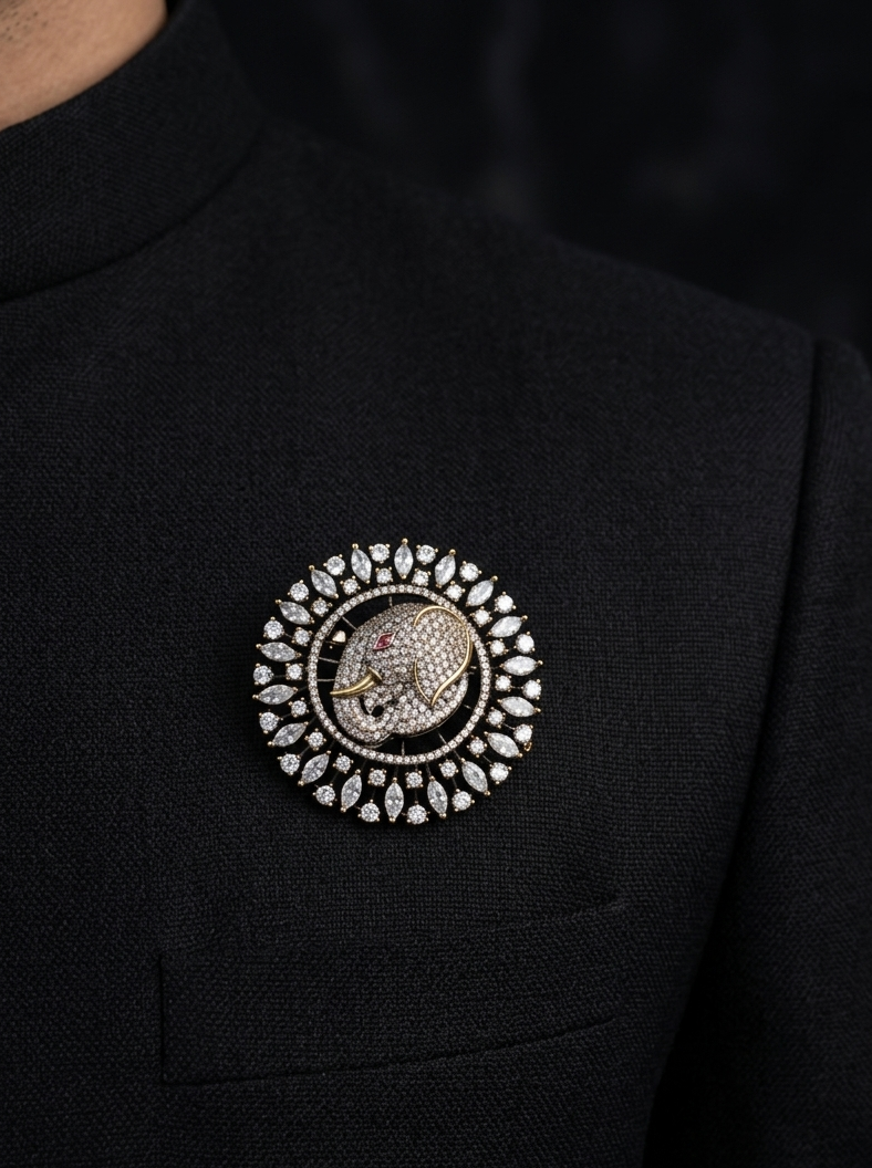 Gajraj Halo Brooch