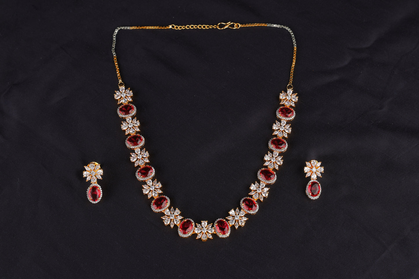 Royal Ruby Necklace Set