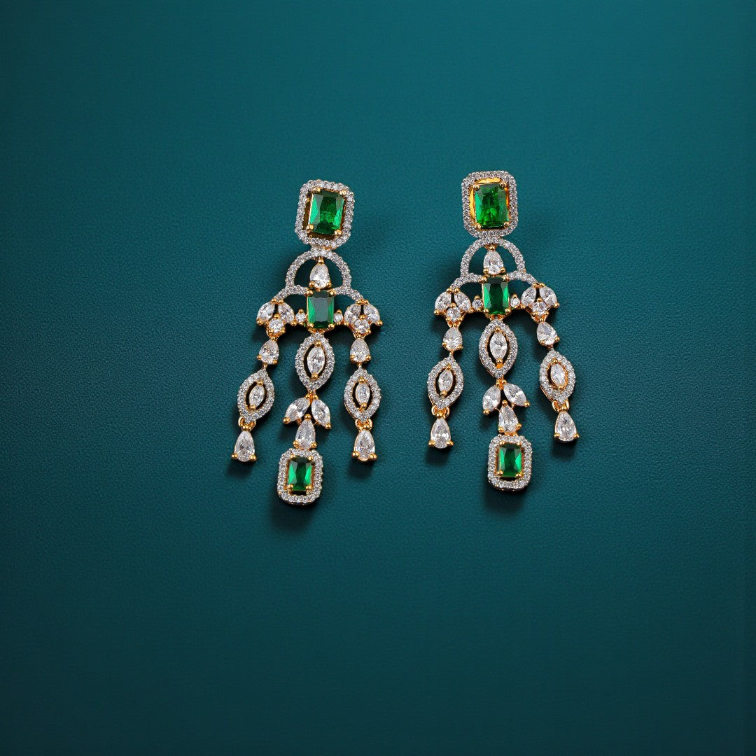 Statement Emerald Necklace Set