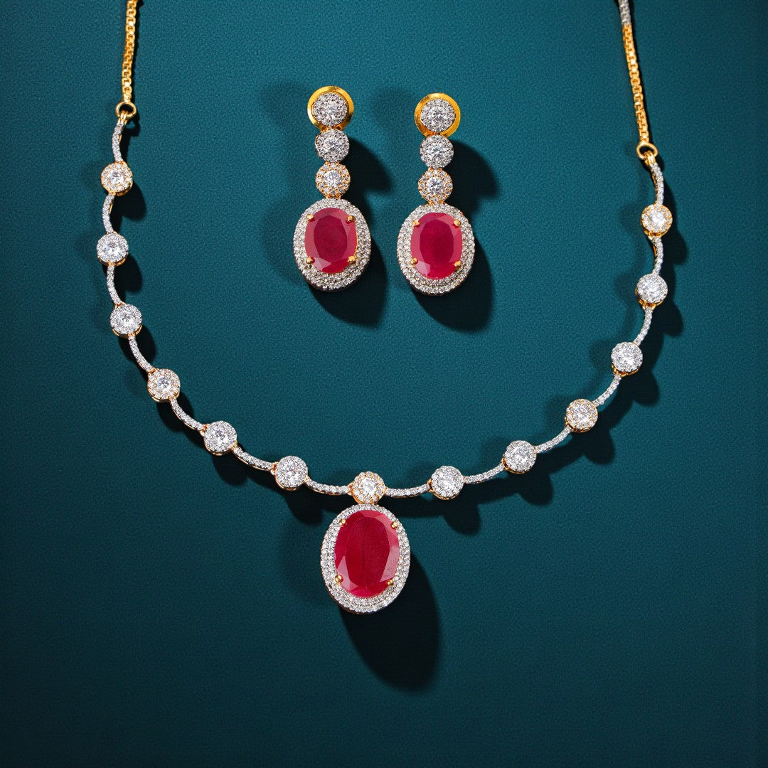Ruby Royale Necklace Set