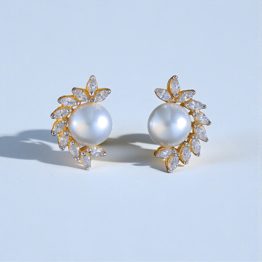 Pure Silver Pearl Earrings