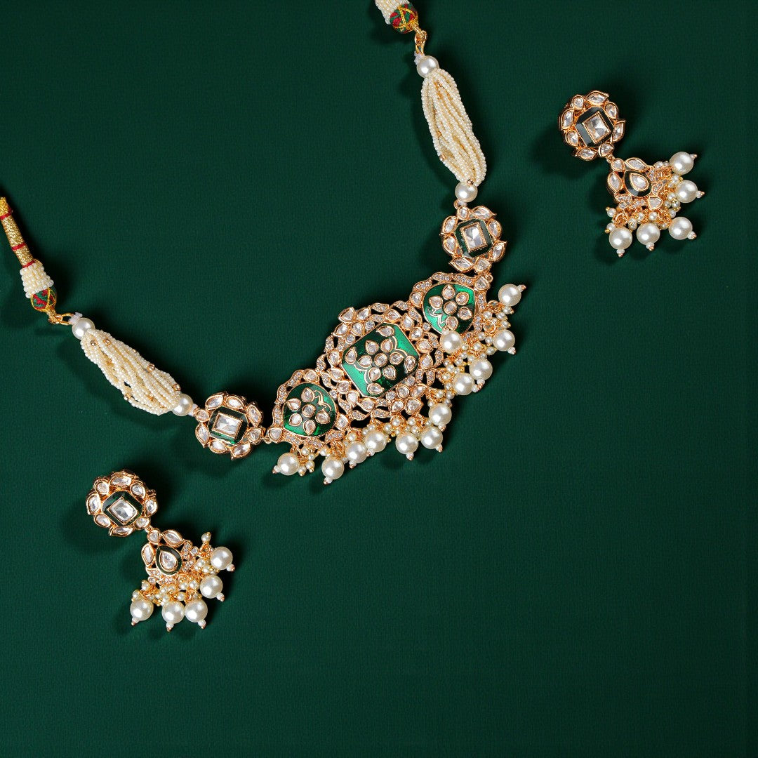 Regal Moti Necklace Set