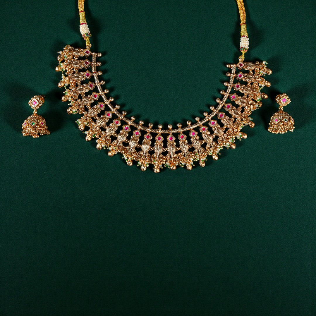 Elegant Golden Necklace Set