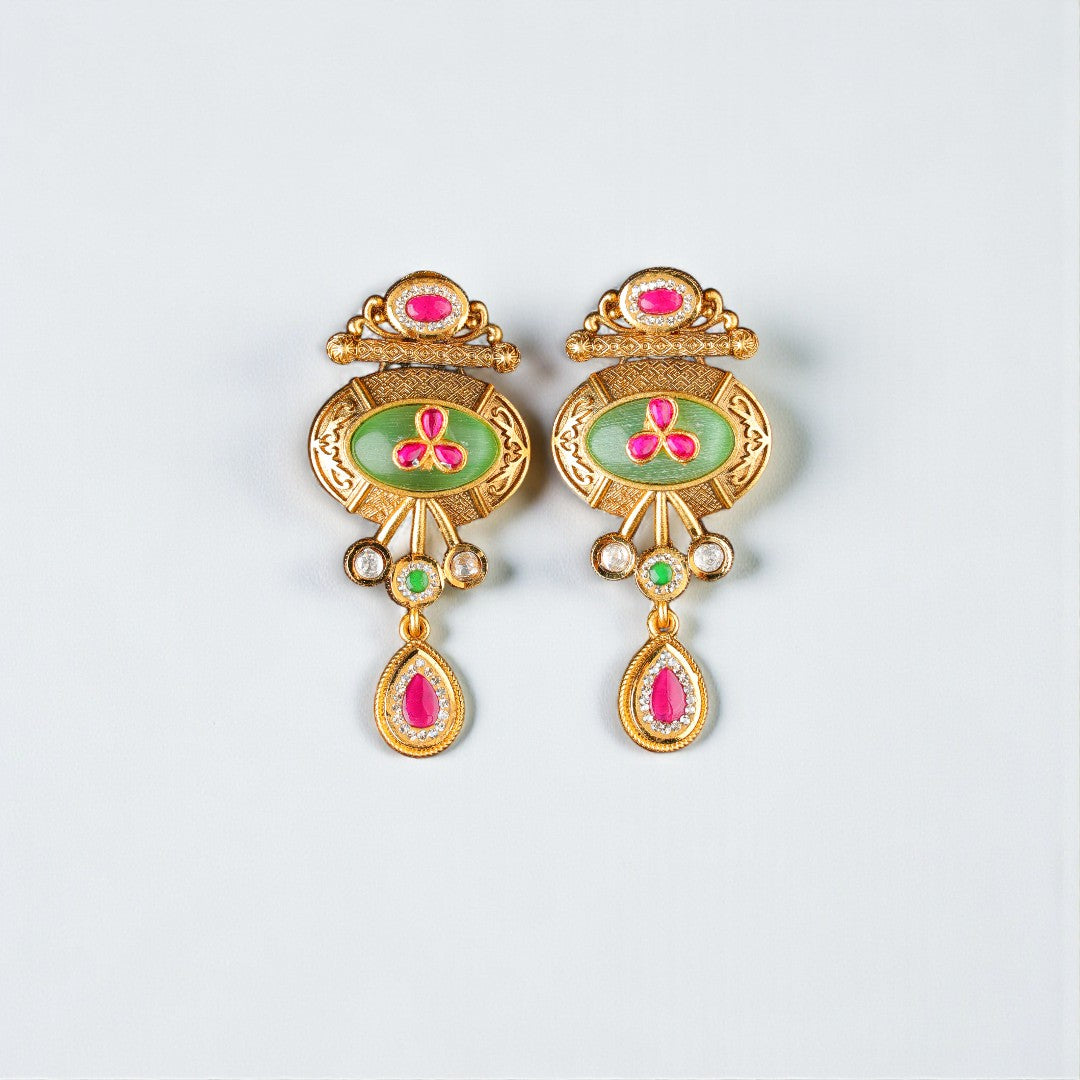 Noor Meenakari Drops