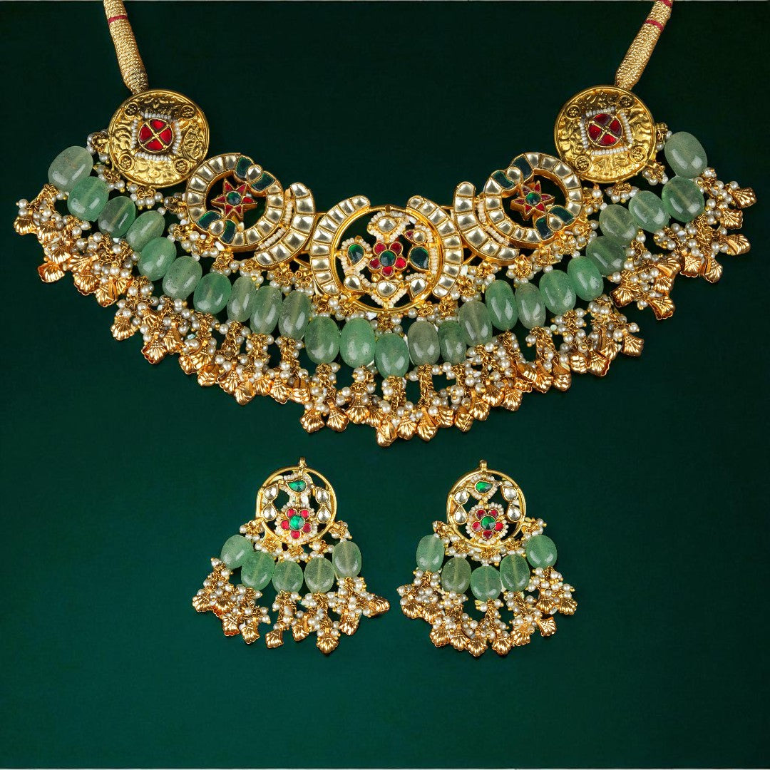 Blossom Kundan Necklace Set