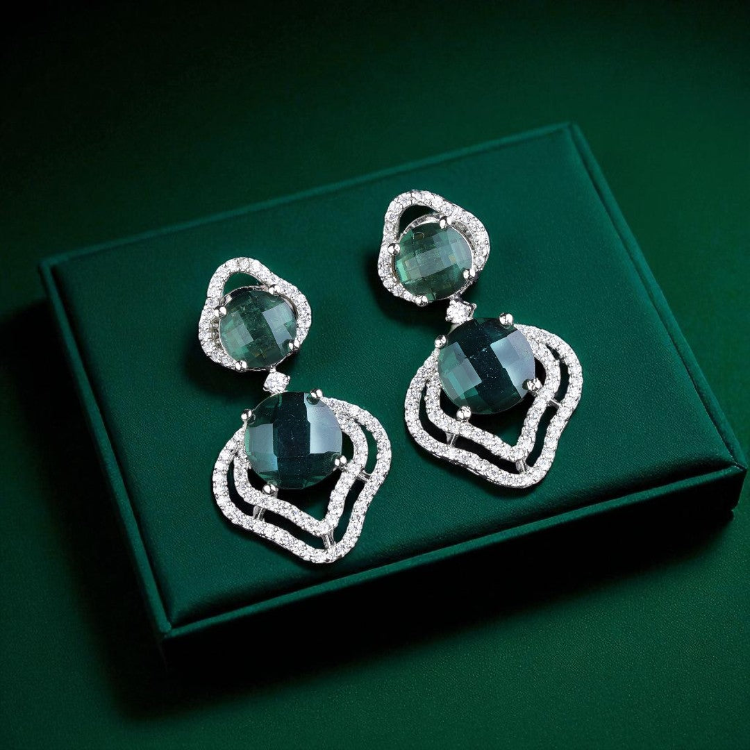 Emerald Duo Earrings