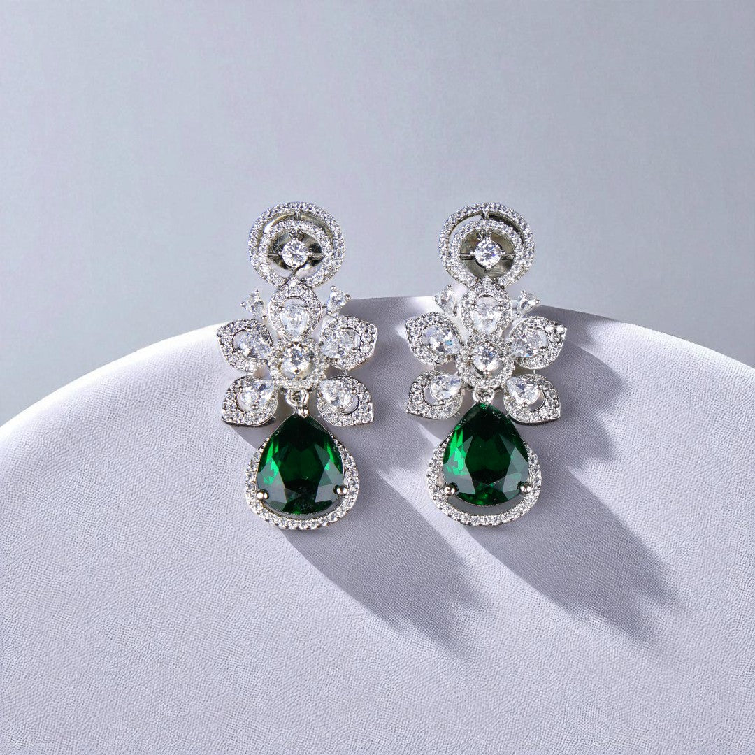 Delicate Emerald Earrings