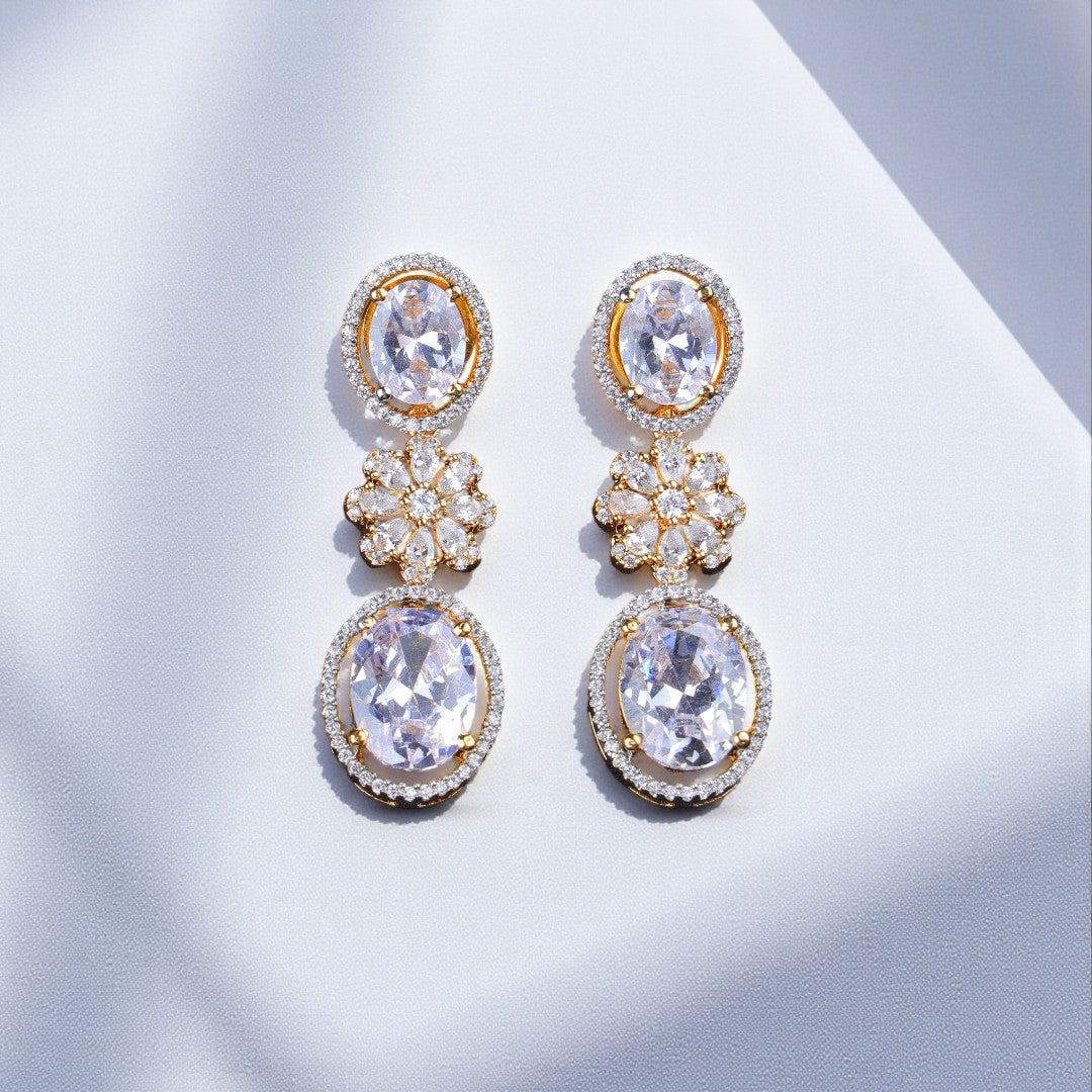 Verdant White Earrings