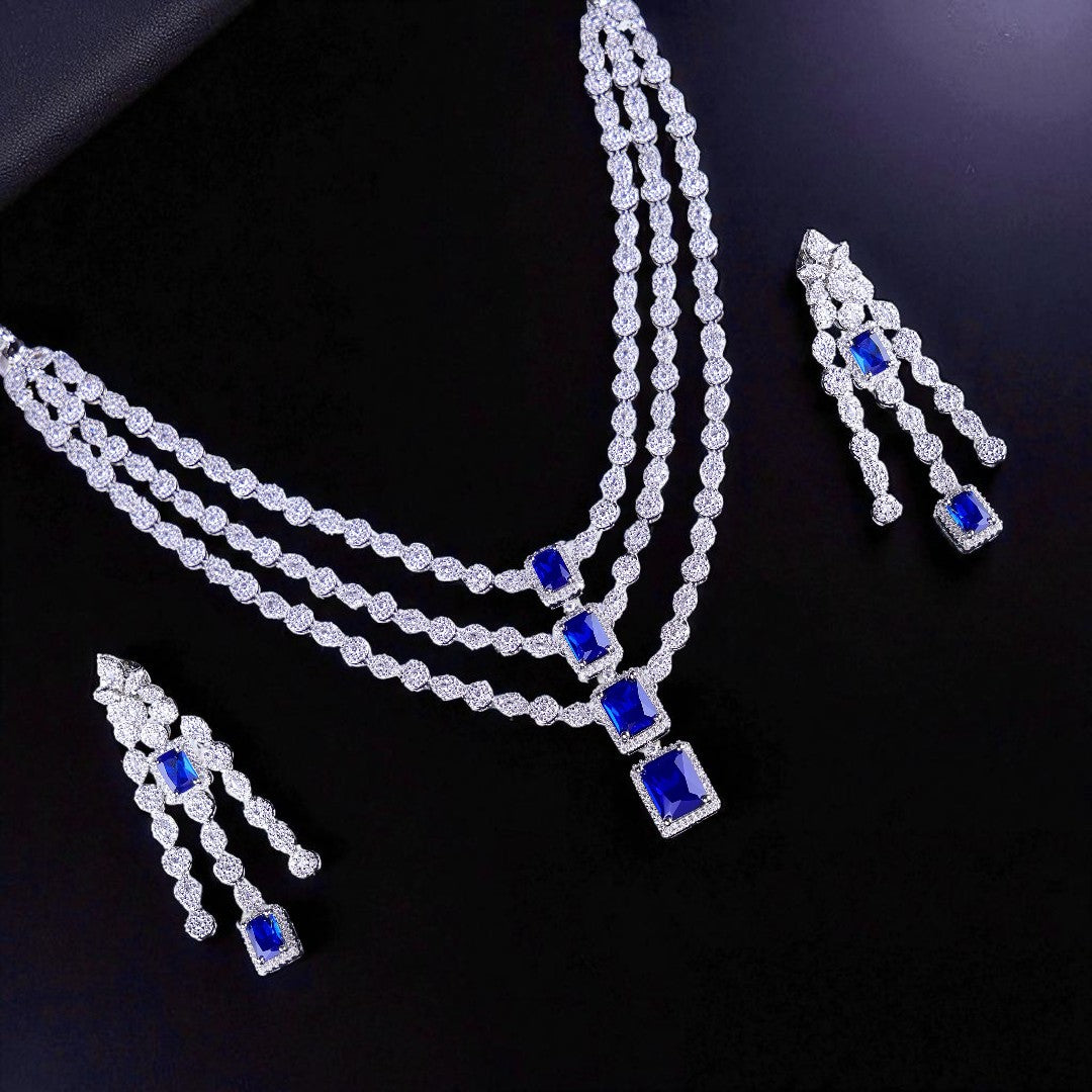 Sapphire Necklace Set