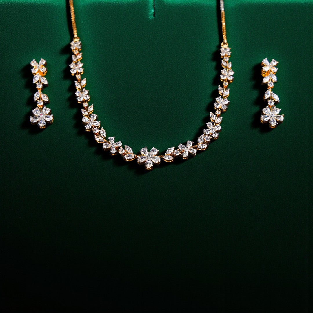 Floral Dazzle Necklace Set