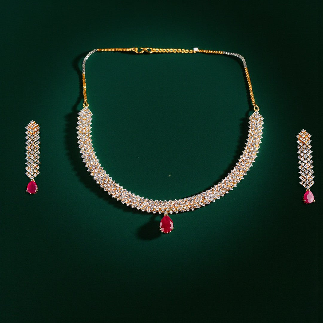 Radiant Red Necklace Set