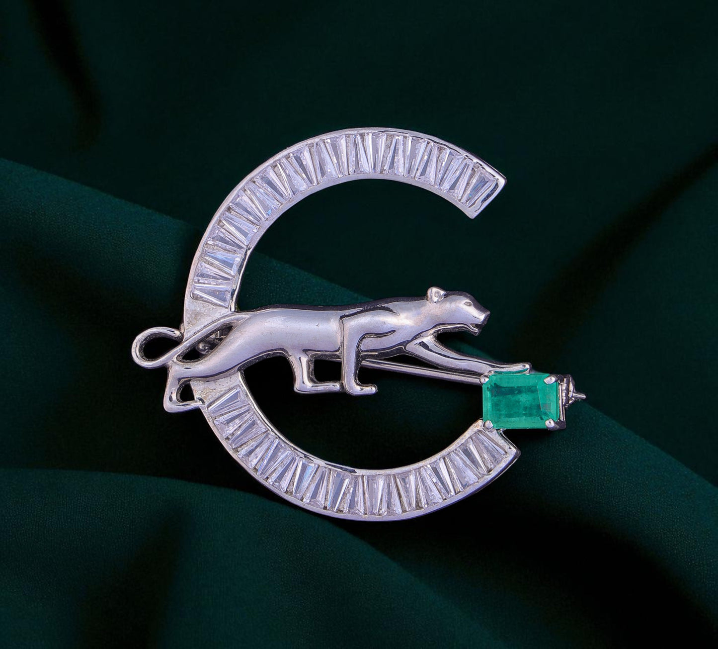 92.5 Silver Panthera Royale Brooch