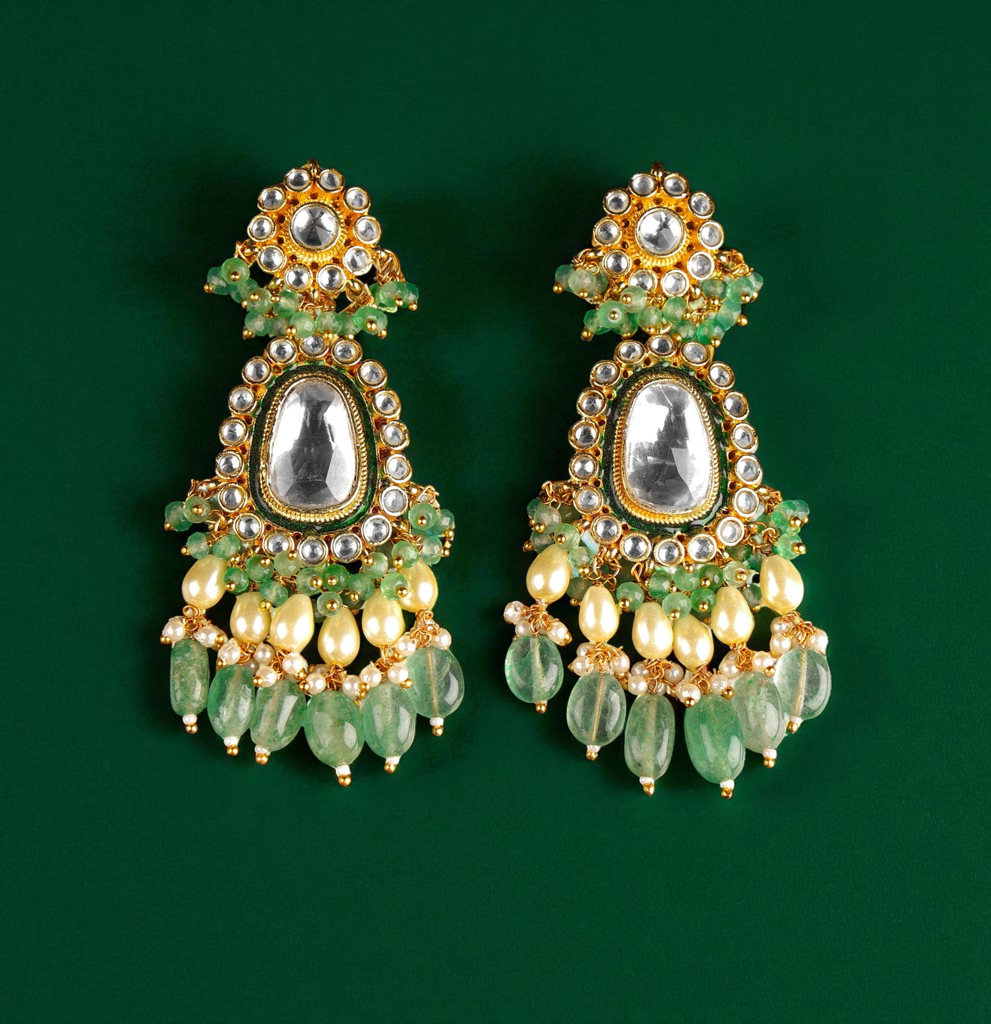Regal Kundan Polki Earrings