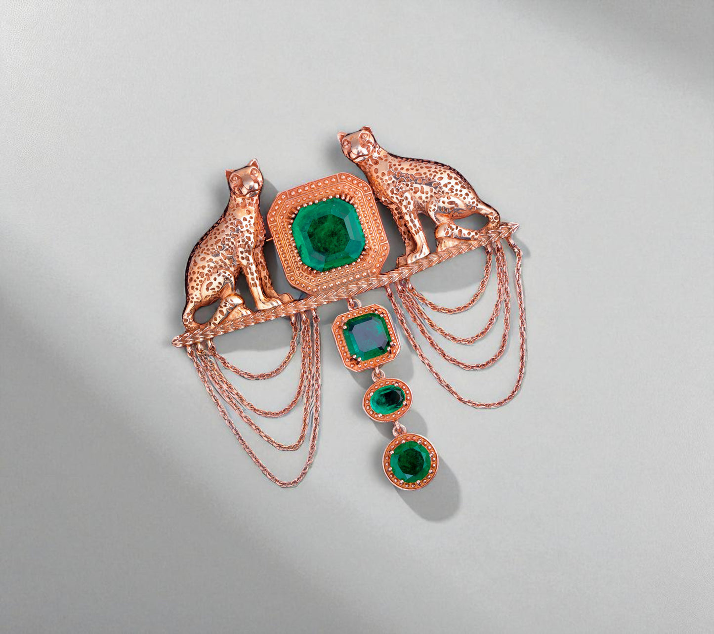 92.5 Silver Panther Brooch