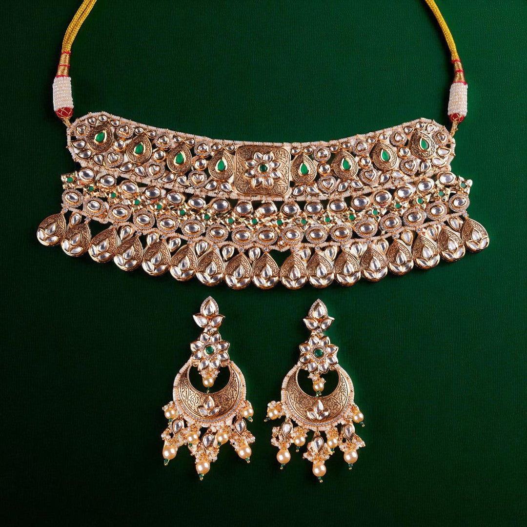 Jadau Choker Necklace Set
