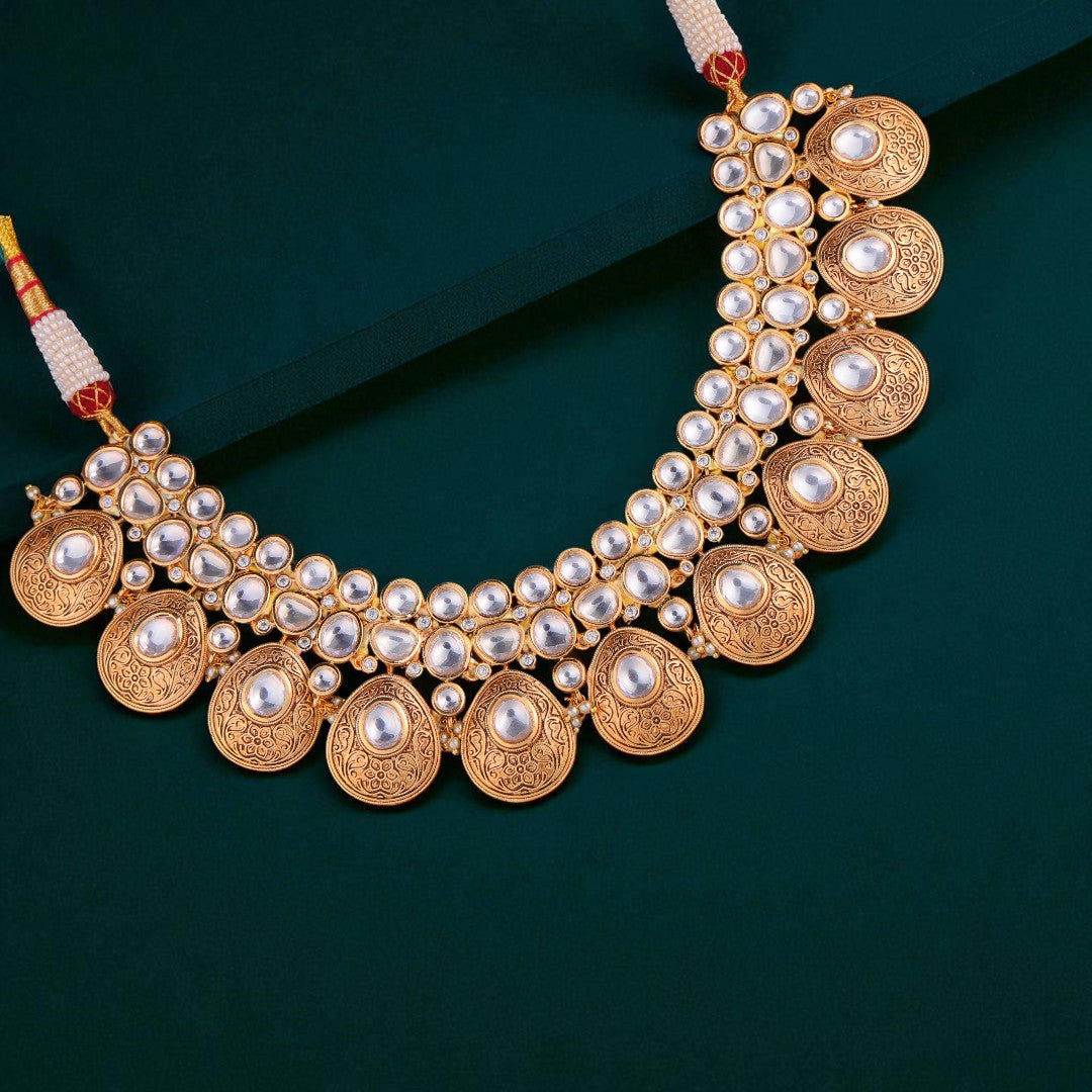 Kundan Polki Necklace Set