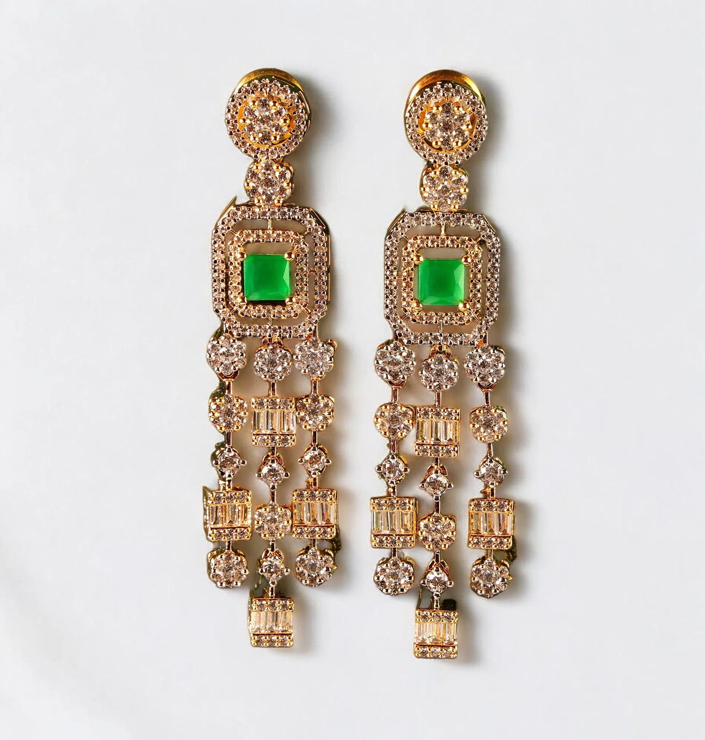 Elegant Emerald Danglers Vogue