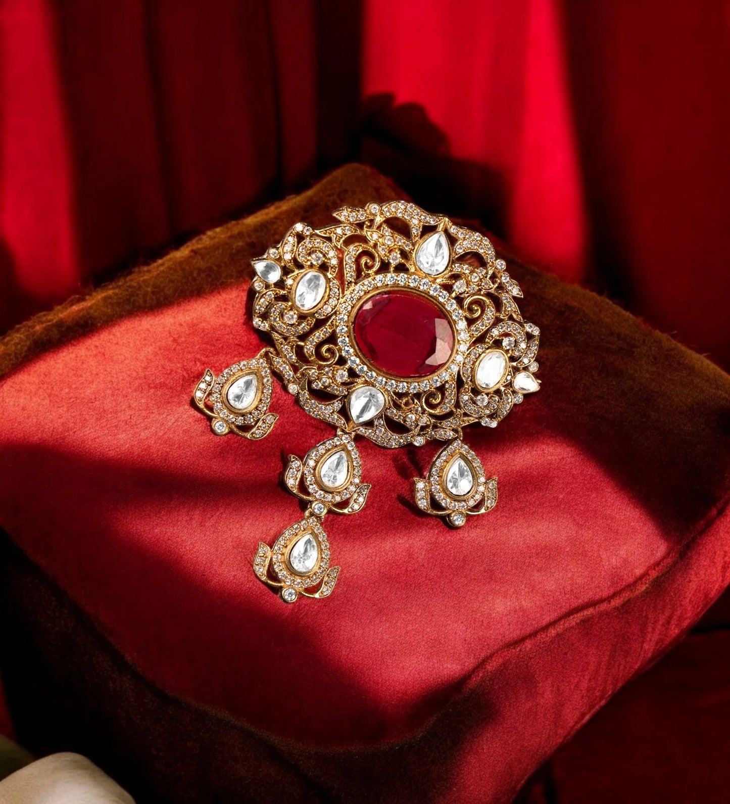 Radiant Red Brooch