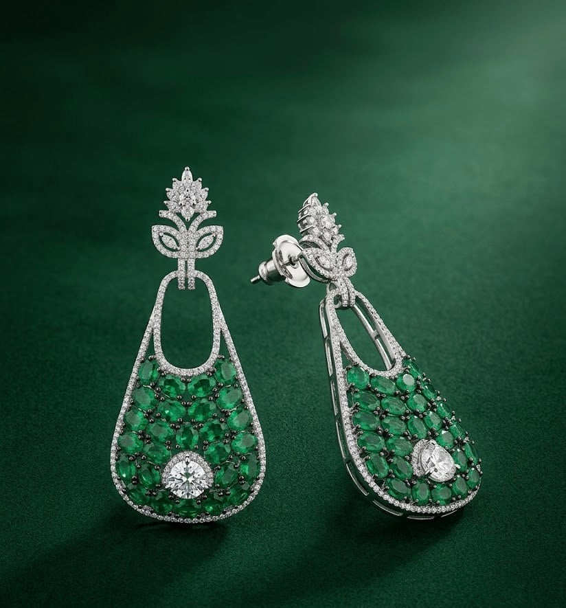 Green Quartz Earrings