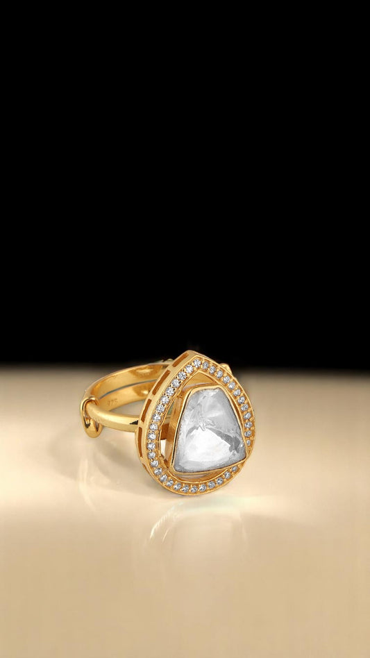 92.5 Silver Polki Ring