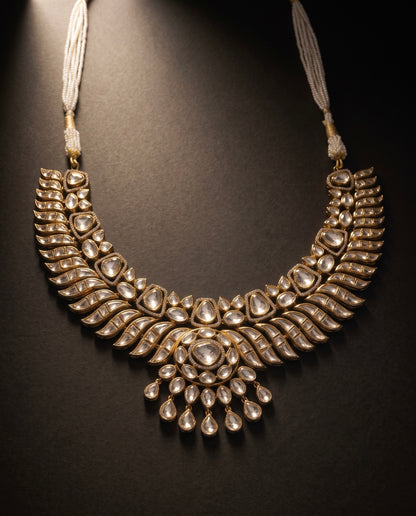Polki Plume Necklace Set