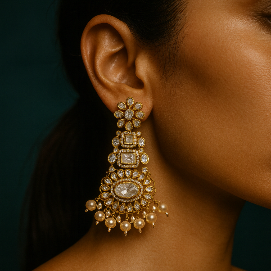 Polki Cascade Danglers