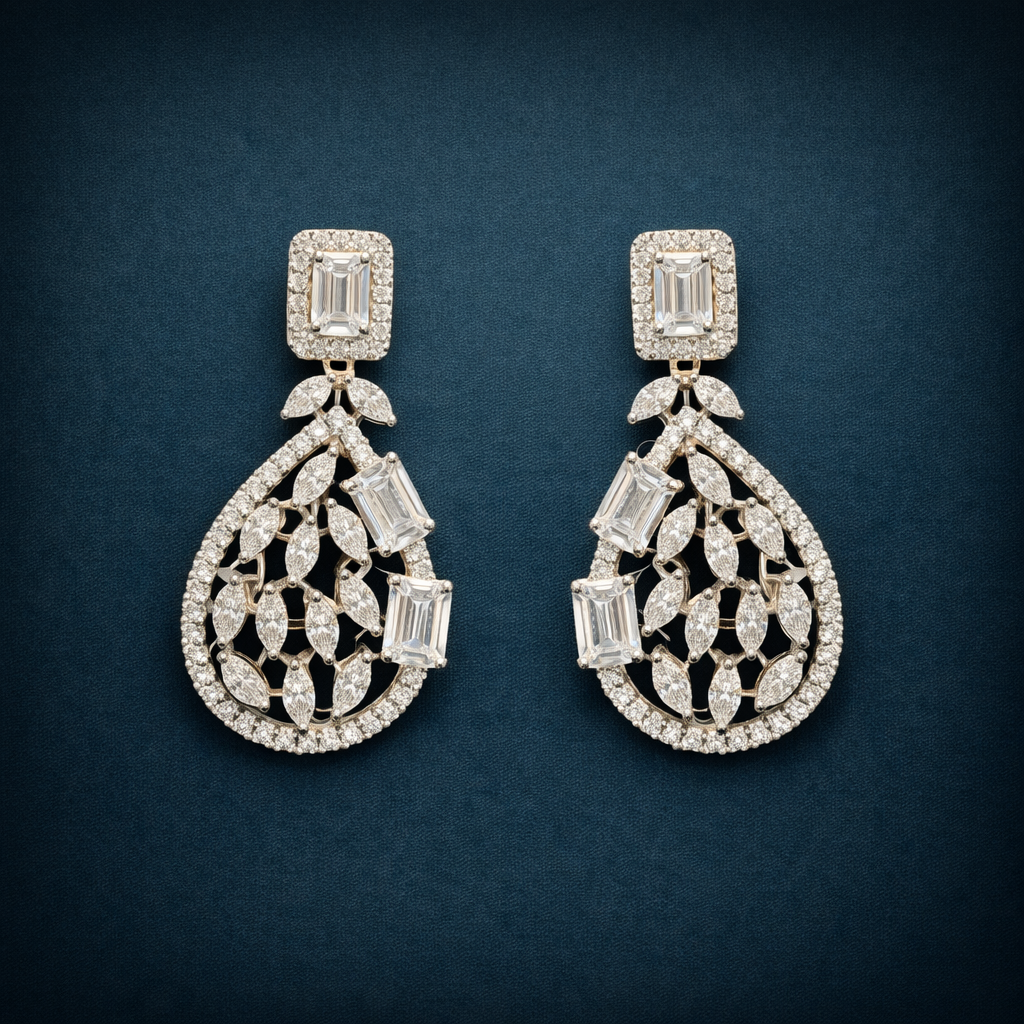 Pure Silver Drop Earrings