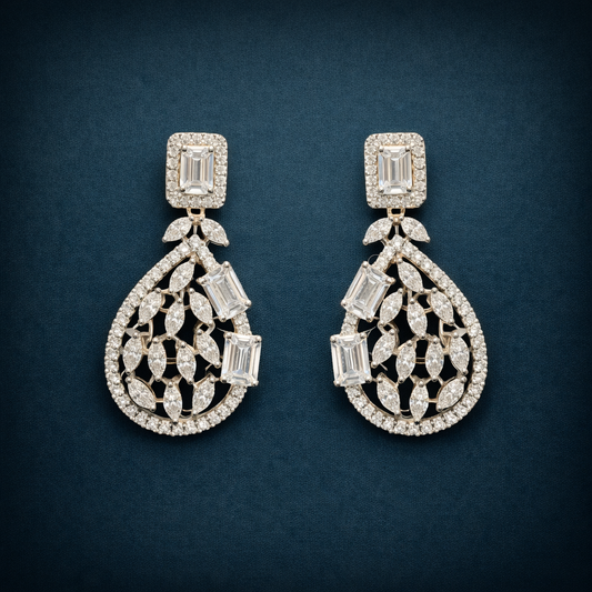 Pure Silver Drop Earrings