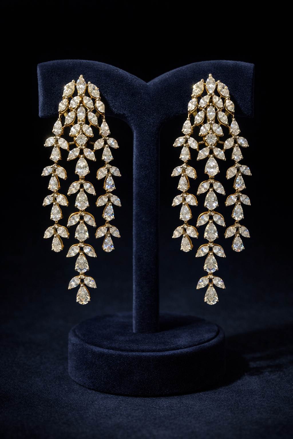 Pure Silver Cascade Danglers