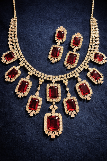 Sovereign Ruby Necklace Set