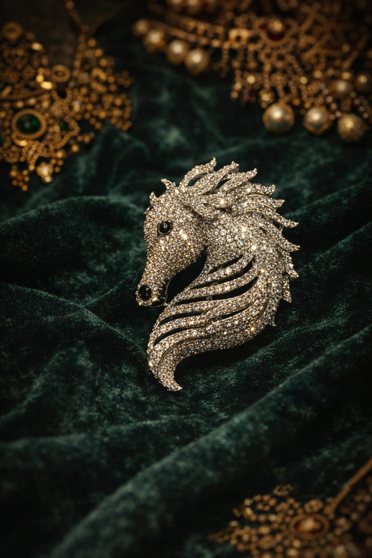 Pure silver Classic Cavalier Brooch