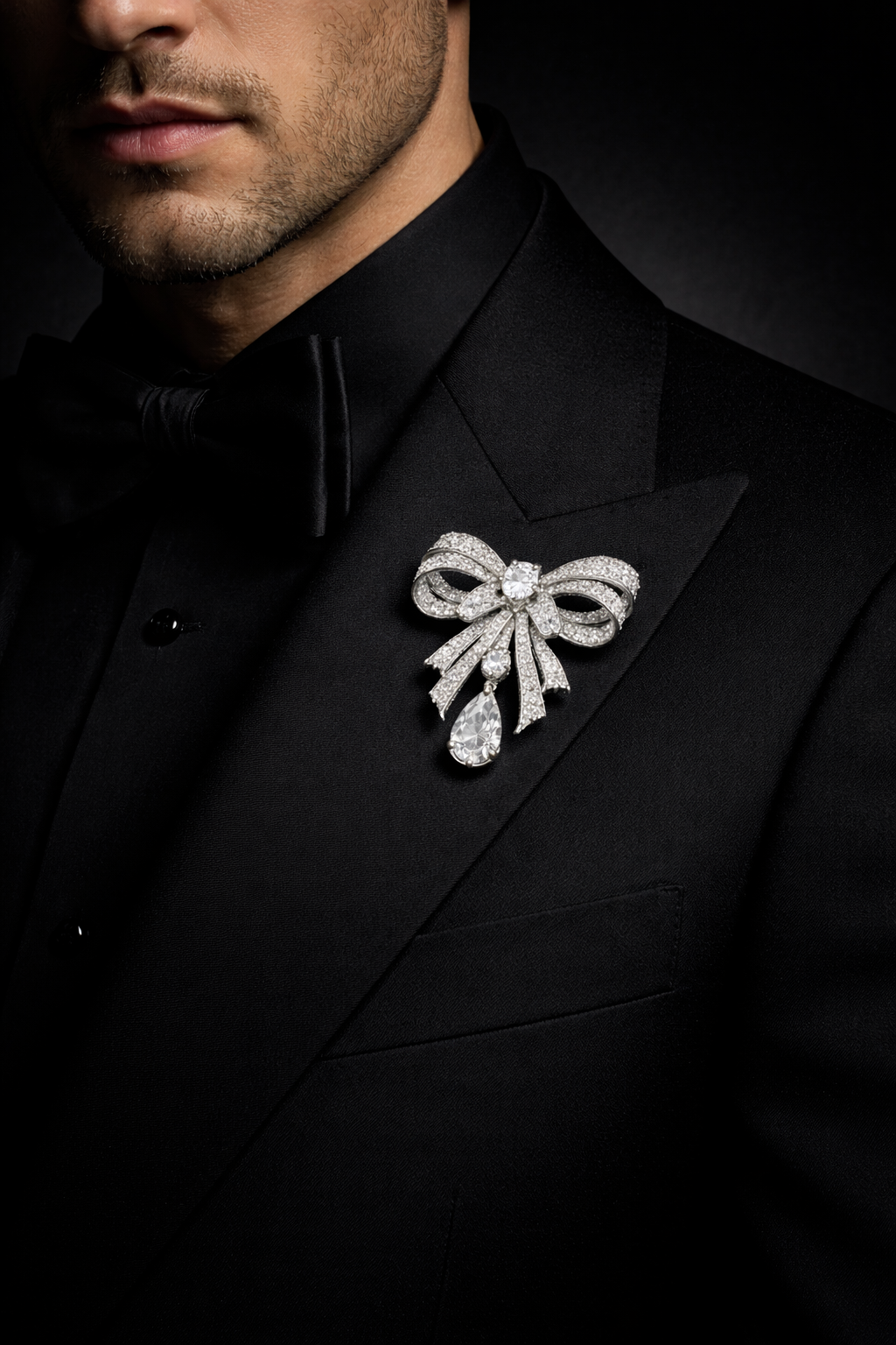 Pure Silver Eternal Bow Brooch