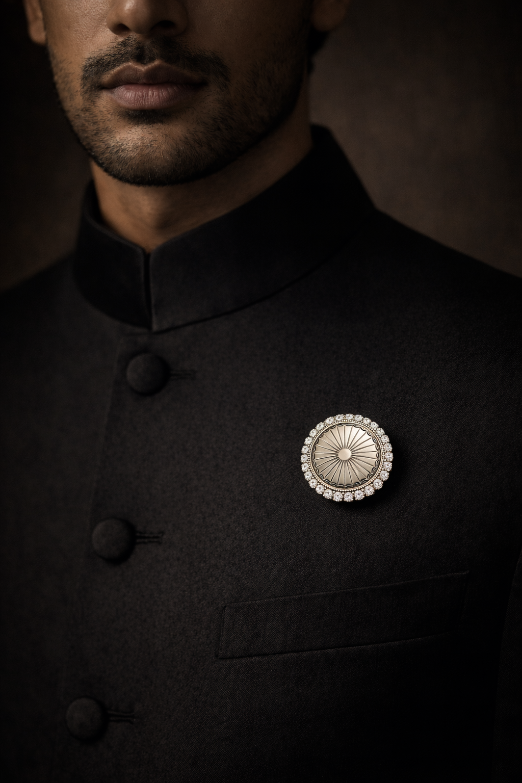 Pure Silver Chakra Brooch