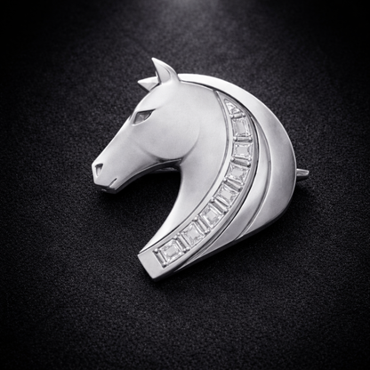 Pure Silver Cavalier Brooch