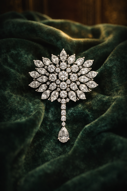 Pure Silver Royal Court Brooch