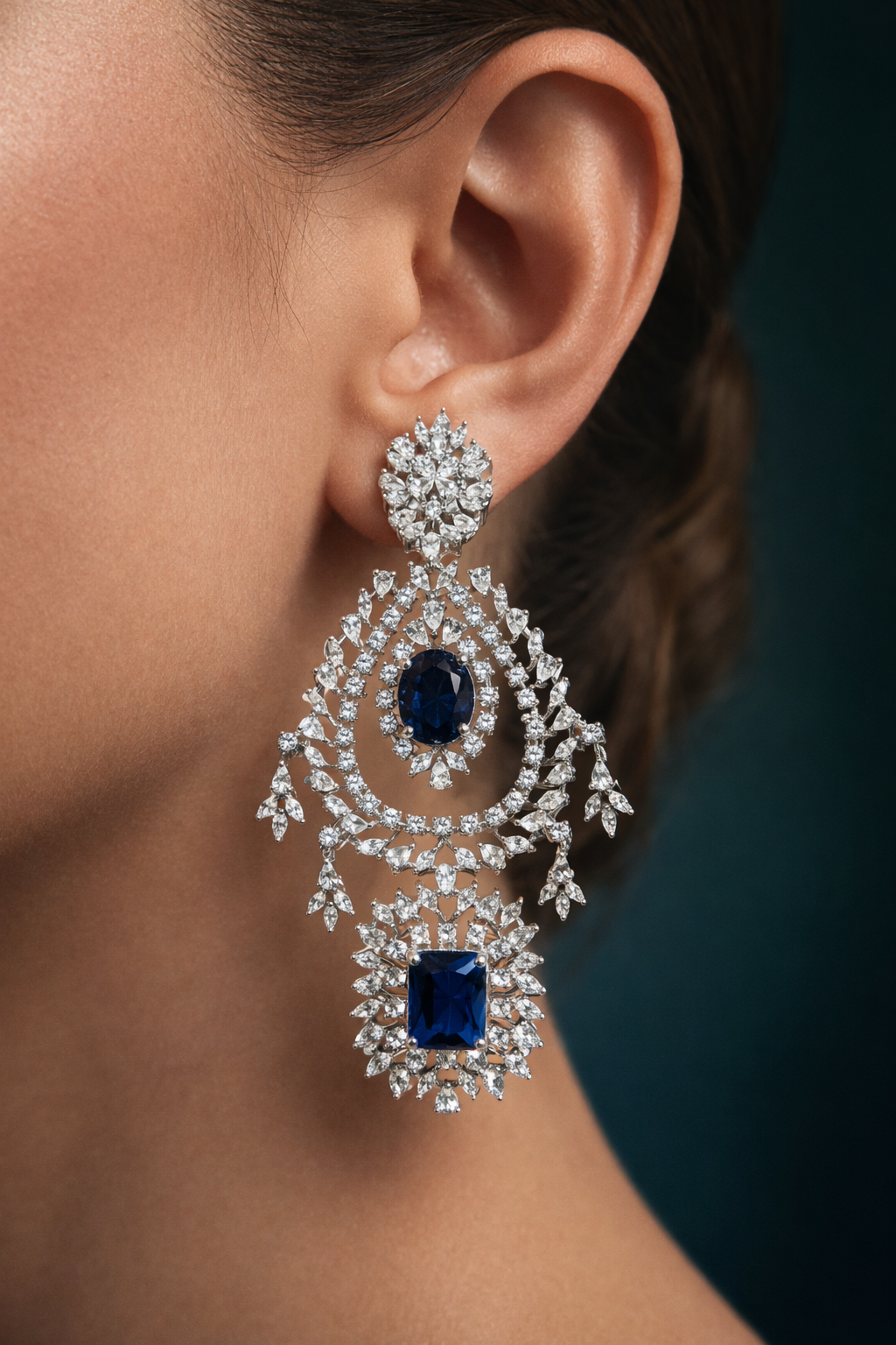 Midnight Blue Empress Earrings