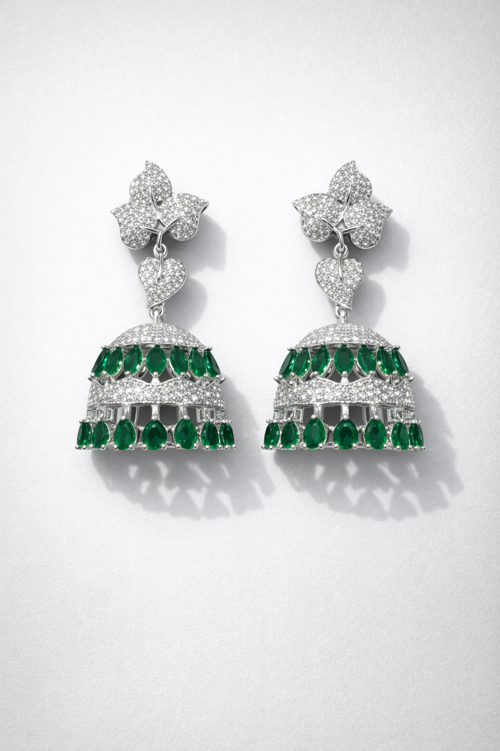 Emerald Aura Jhumkas