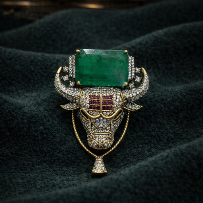 Majestic Bull Brooch