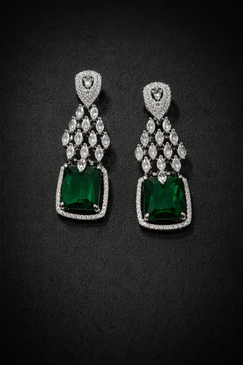 Shimmer Emerald Earrings