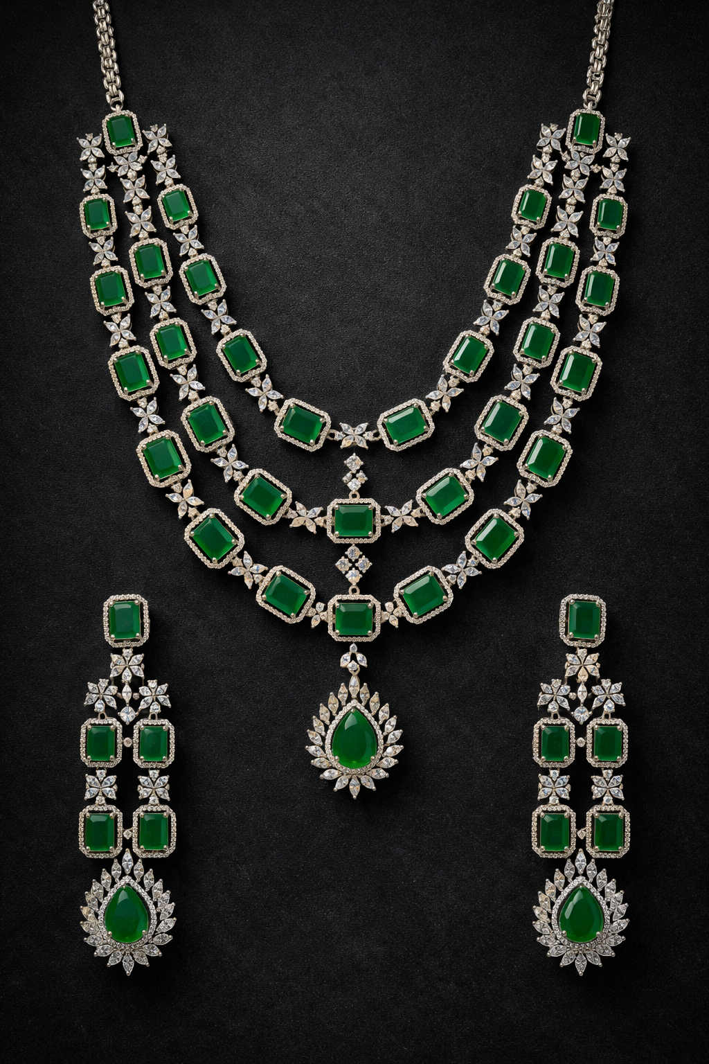 Emerald Imperial Necklace Set